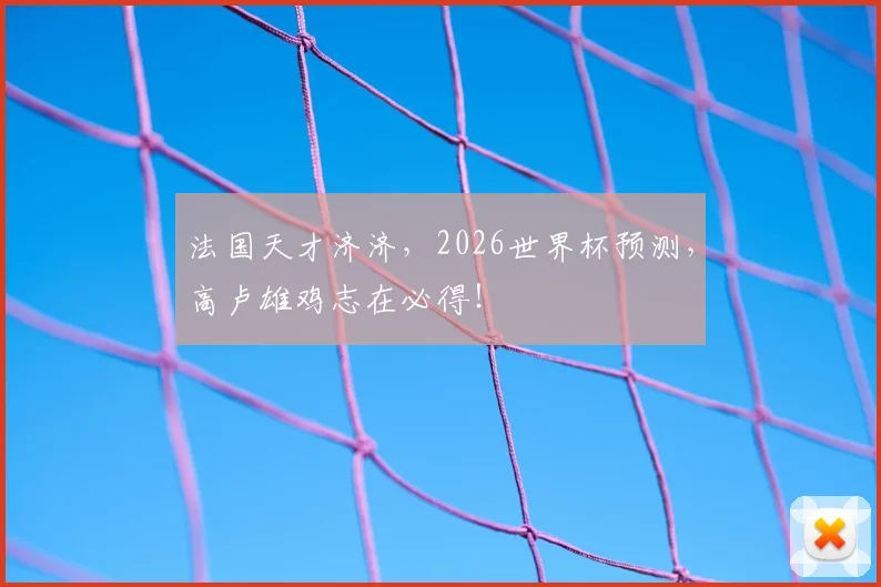 法国天才济济，2026世界杯预测，高卢雄鸡志在必得！